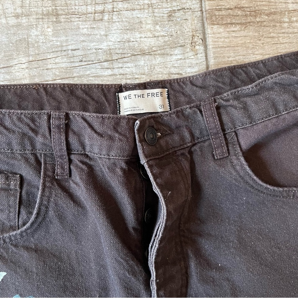 We the free good luck printed barrel jeans - Picture 3 of 3